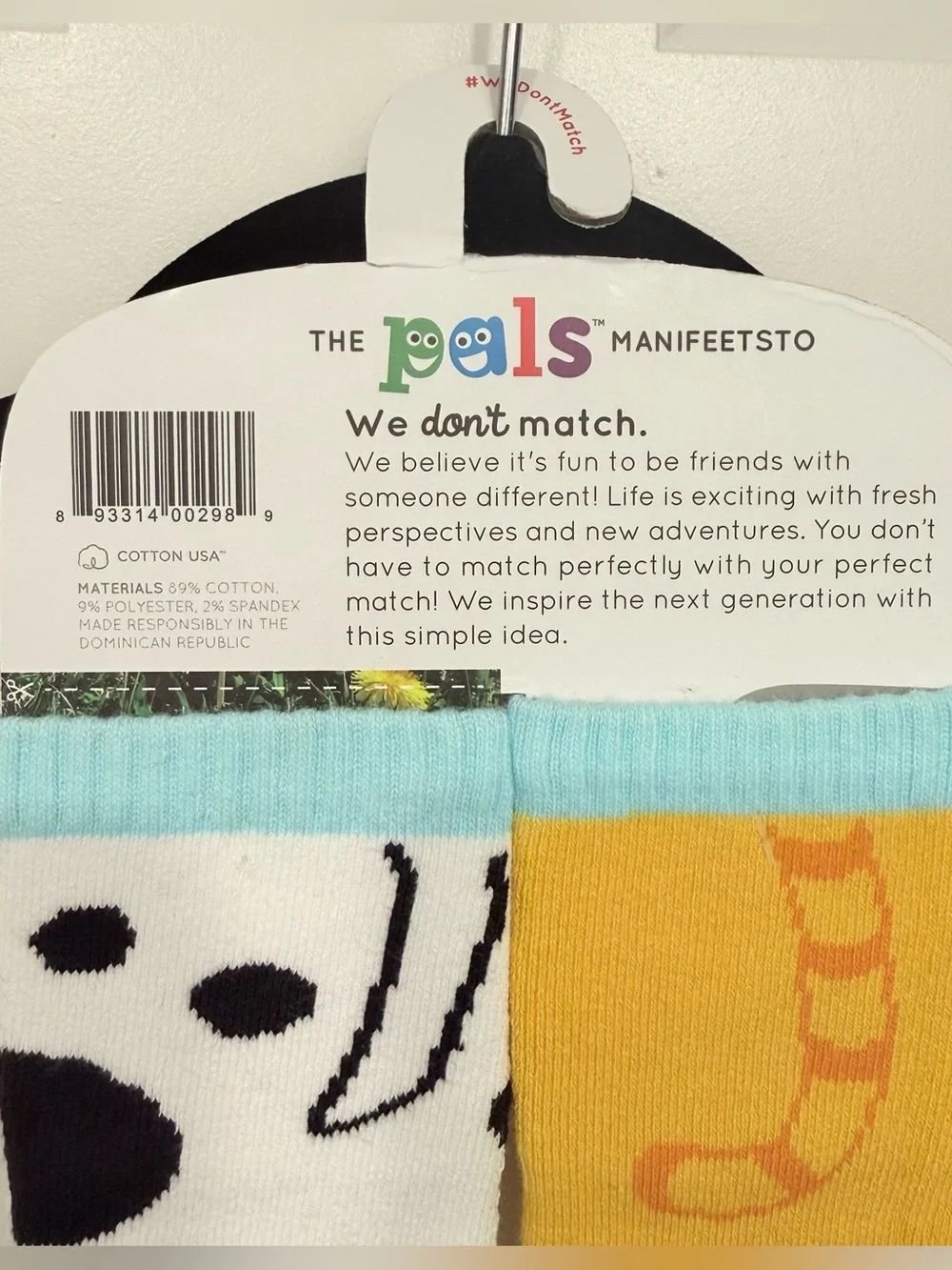 Pals Cat & Dog Mismatched Socks Kids Tween 8-12 NWT